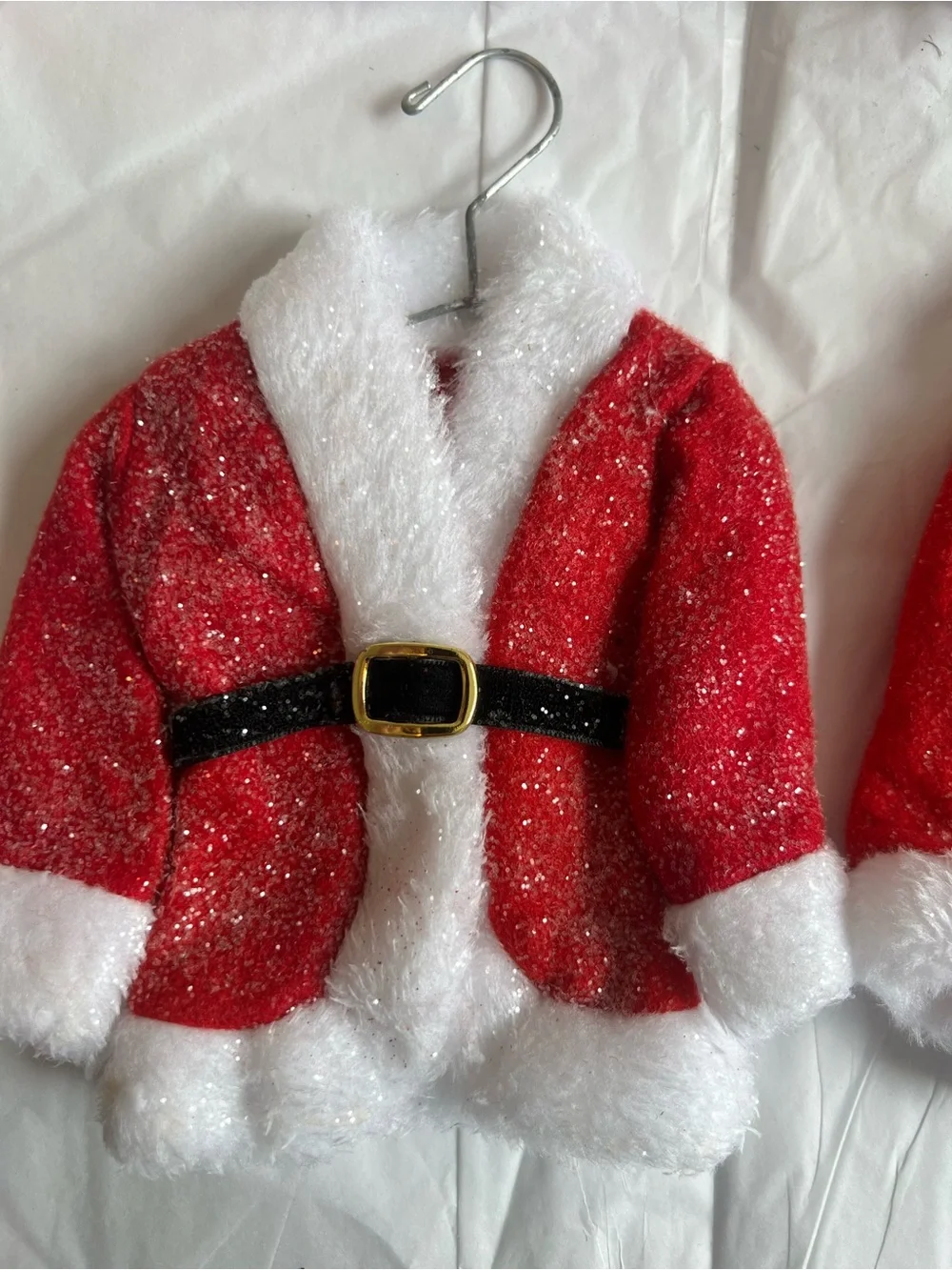 Red Santa jacket ornaments- 6